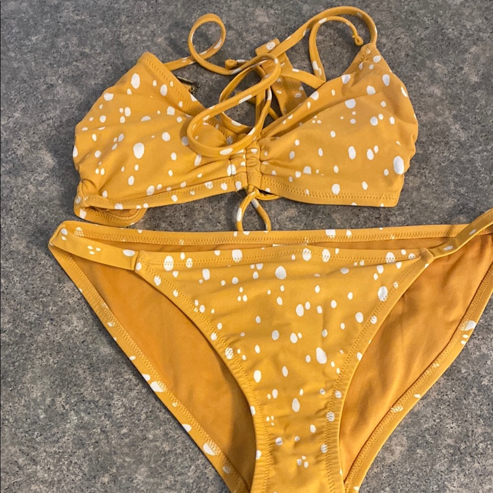 Kona Sol Yellow and White Bikini